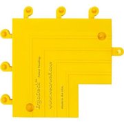 TENNESEE MAT CO Wearwell ErgoDeck Heavy Duty Inside Corner 7/8in Thick 9in x 9in Yellow 560.78x6x9x9YL